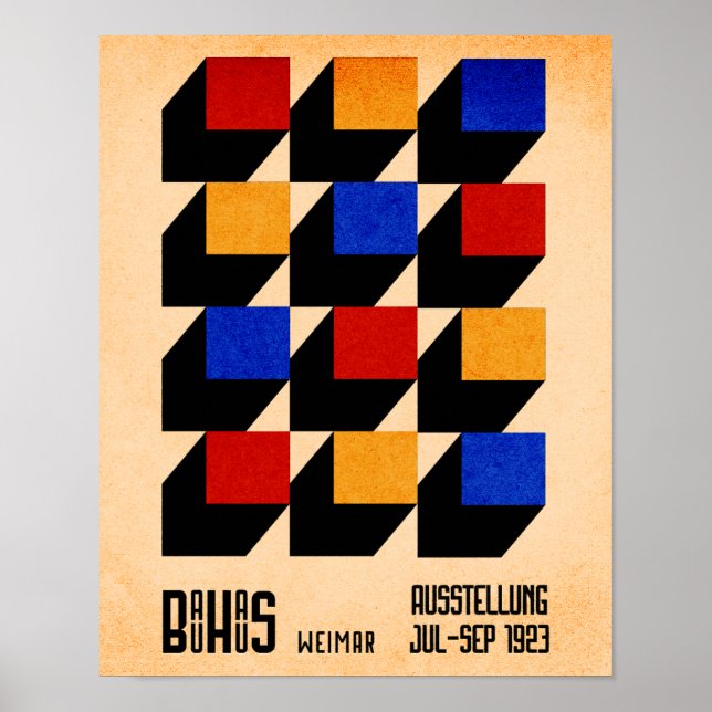 Póster Bauhaus Geometric Modern Poster  (Frente)