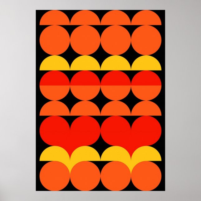 Póster bauhaus, modernista, mínima, geométrica, abstracta (Frente)