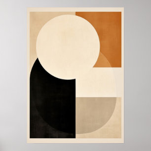 Póster bauhaus, modernista, mínima, geométrica, abstracta