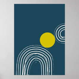Póster bauhaus, modernista, mínima, geométrica, abstracta