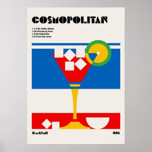 Póster bauhaus, modernista, mínima, geométrica, abstracta