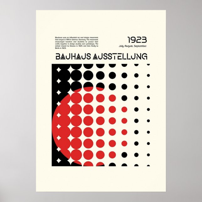 Póster bauhaus, modernista, mínima, geométrica, abstracta (Frente)