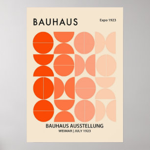 Póster bauhaus, modernista, mínima, geométrica, abstracta