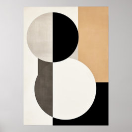 Póster bauhaus, modernista, mínima, geométrica, abstracta
