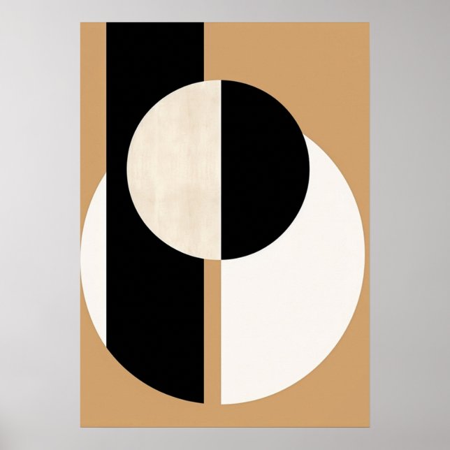 Póster bauhaus, modernista, mínima, geométrica, abstracta (Frente)