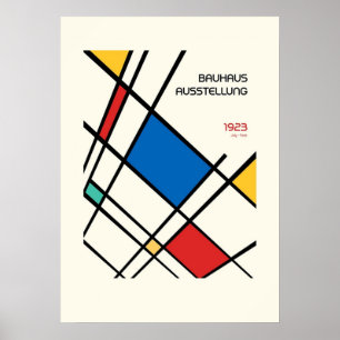 Póster bauhaus, modernista, mínima, geométrica, abstracta