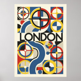 Póster bauhaus, modernista, mínima, geométrica, abstracta