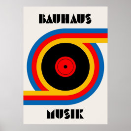 Póster bauhaus, modernista, mínima, geométrica, abstracta