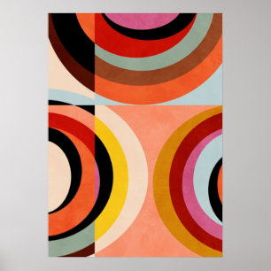 Póster bauhaus, modernista, mínima, geométrica, abstracta