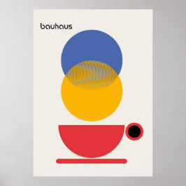Póster bauhaus, modernista, mínima, geométrica, abstracta
