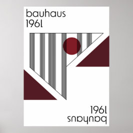 Póster bauhaus, modernista, mínima, geométrica, abstracta
