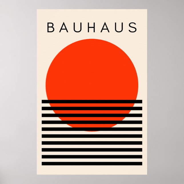 Póster Bauhaus Naranja Red Sun (Frente)