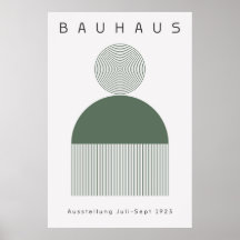 Bauhaus Sage Green Poster