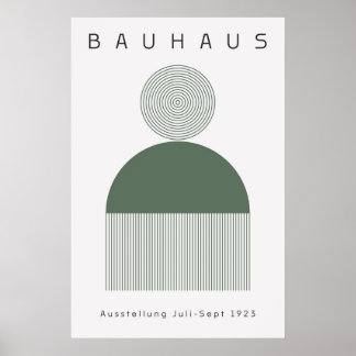 Póster Bauhaus Sage Green Poster