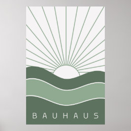 Póster Bauhaus Sage Green Poster