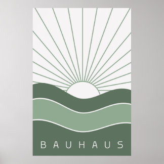 Póster Bauhaus Sage Green Poster