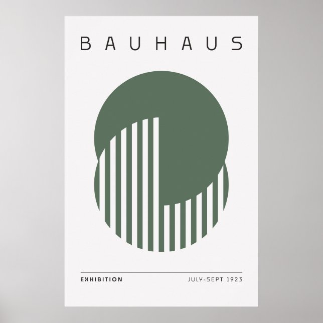 Póster Bauhaus Sage Green Poster (Frente)
