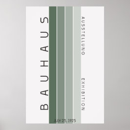 Póster Bauhaus Sage Green Poster