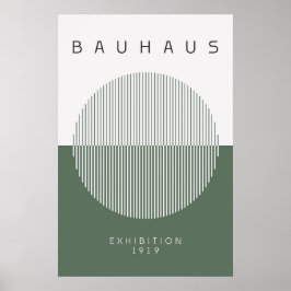 Póster Bauhaus Sage Green Poster