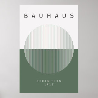 Póster Bauhaus Sage Green Poster