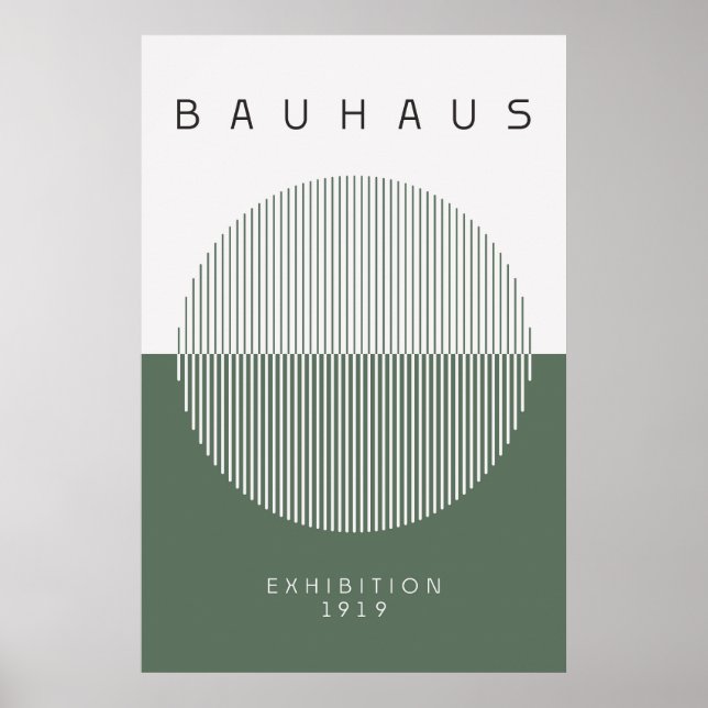 Póster Bauhaus Sage Green Poster (Frente)