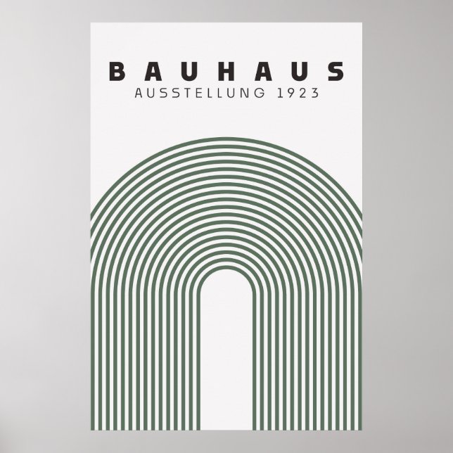 Póster Bauhaus Sage Green Poster (Frente)