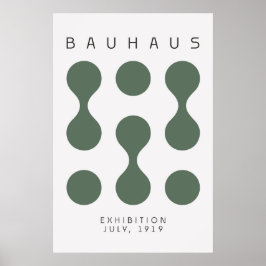 Póster Bauhaus Sage Green Poster