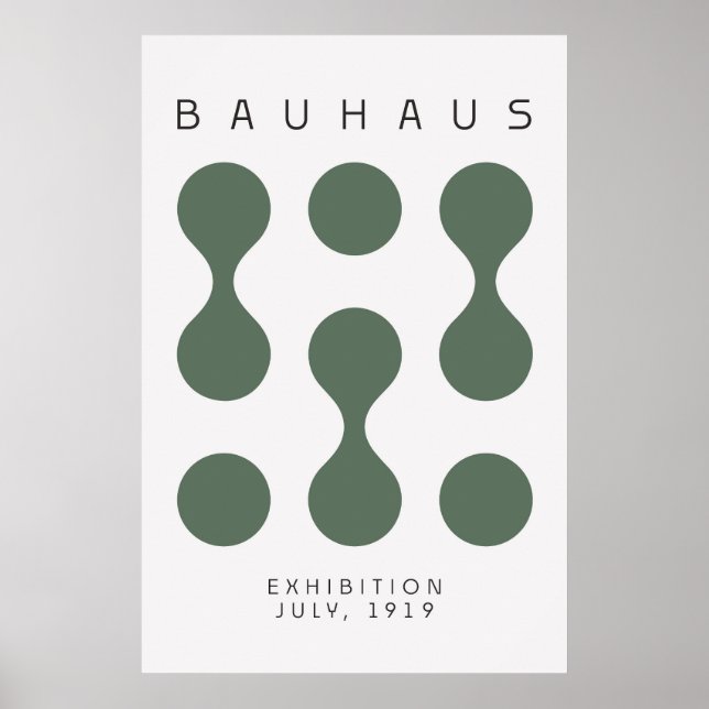 Póster Bauhaus Sage Green Poster (Frente)