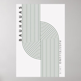 Póster Bauhaus Sage Green Poster