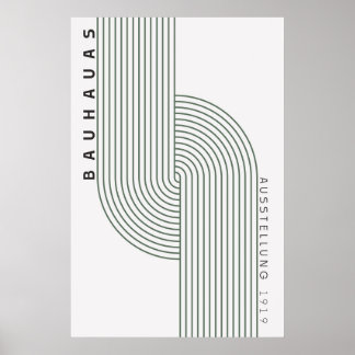 Póster Bauhaus Sage Green Poster