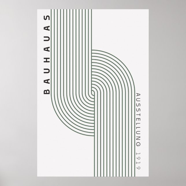 Póster Bauhaus Sage Green Poster (Frente)