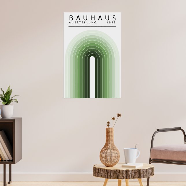 Póster Bauhaus Sage Green Poster (Salón 3)