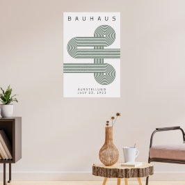 Póster Bauhaus Sage Green Poster