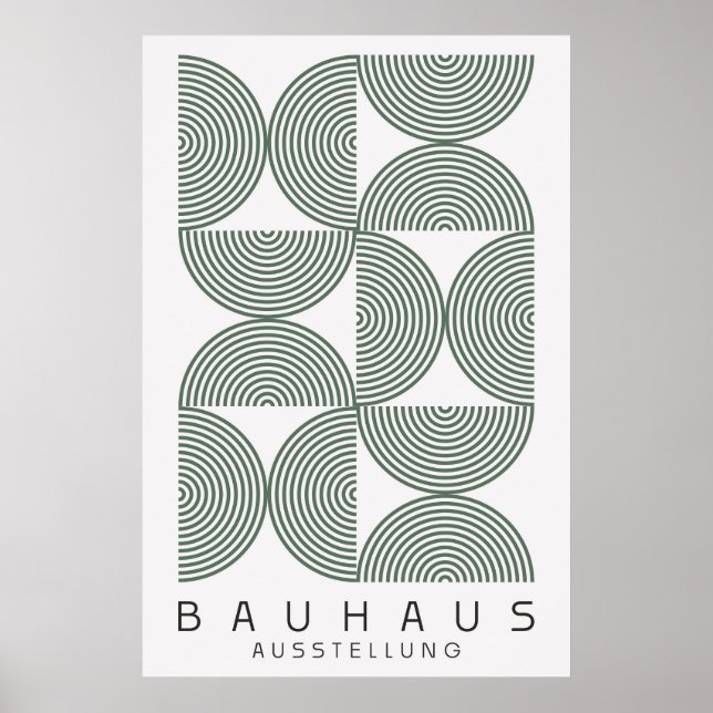 Póster Bauhaus Sage Green Poster (Frente)