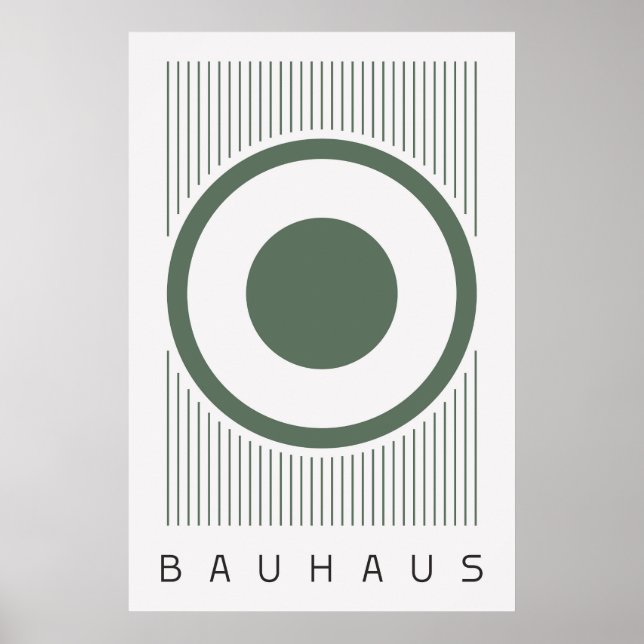 Póster Bauhaus Sage Green Poster (Frente)
