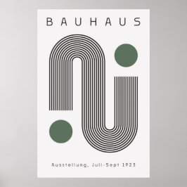 Póster Bauhaus Sage Green Poster