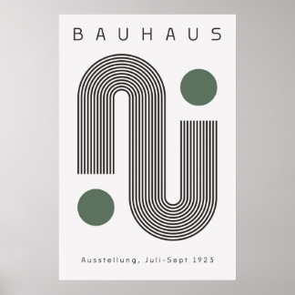 Póster Bauhaus Sage Green Poster