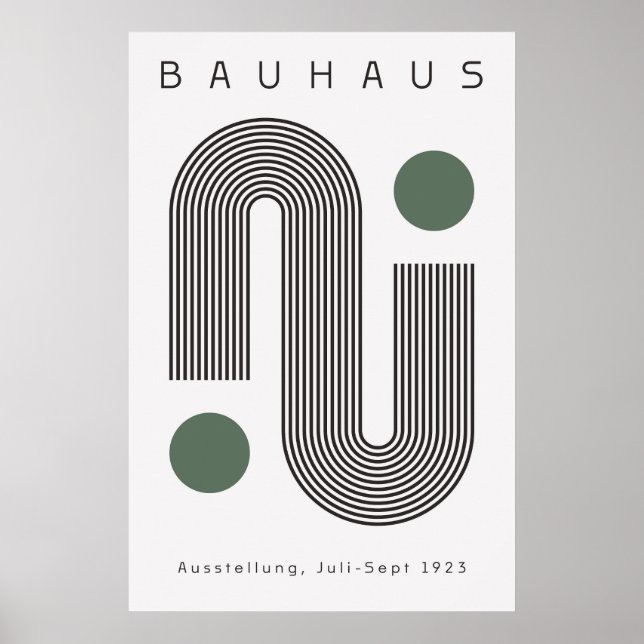 Póster Bauhaus Sage Green Poster (Frente)