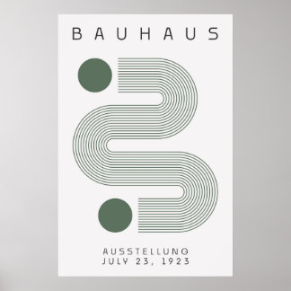 Póster Bauhaus Sage Green Poster