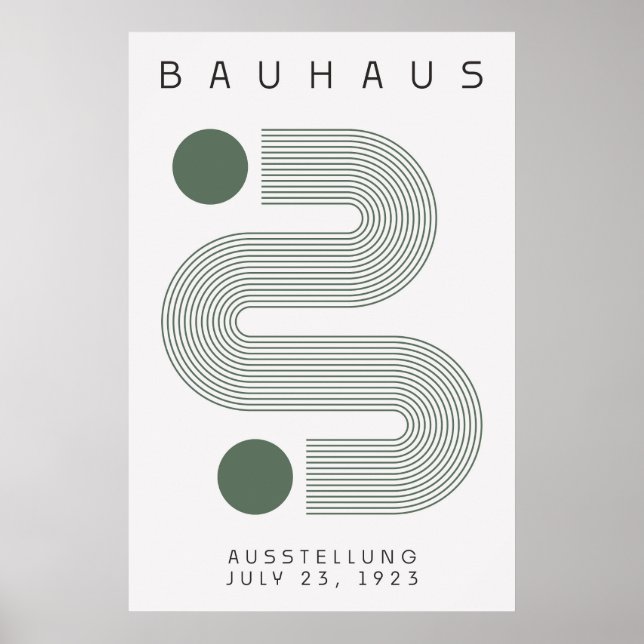 Póster Bauhaus Sage Green Poster (Frente)
