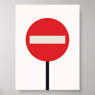 Póster Bauhaus Stop Rótulo Poster - Audaz Geometric Wall 