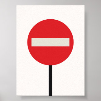 Póster Bauhaus Stop Rótulo Poster - Audaz Geometric Wall