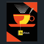 Póster Bauhaus tea midsiglo art deco<br><div class="desc">Poster de té original inspirado en Bauhaus</div>