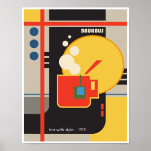 Póster Bauhaus Tea Style Poster