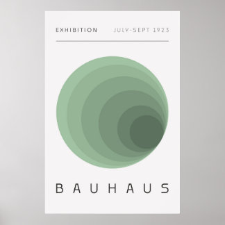 Póster Bauhaus Verde Salvia