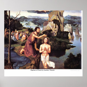 Póster Bautismo de Cristo de Joaquín Patinier