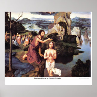 Póster Bautismo de Cristo por Joachim Patinier