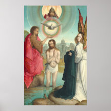 Bautismo de Cristo, Poster Bella Artes Juan de Fla