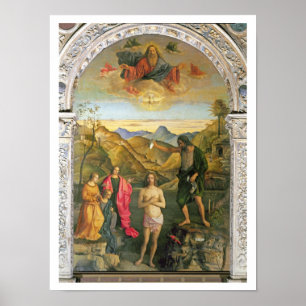 Póster Bautismo de Cristo, retablo de San Juan