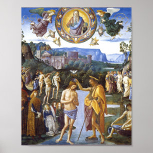 Póster Bautismo De La Capilla Cristina - Pietro Perugino